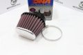 DNA Sportluftfilter Oval-Alu  44 mm, Anschluss: 87 mm lang, 100 x 75 mm, mit gefrster Aluendkappe